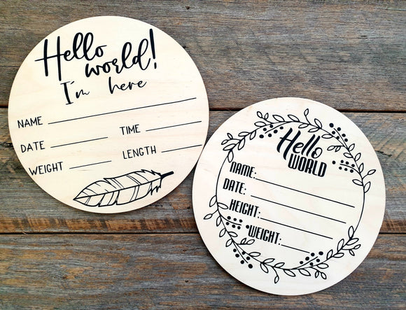 Baby Birth Announcement Boards